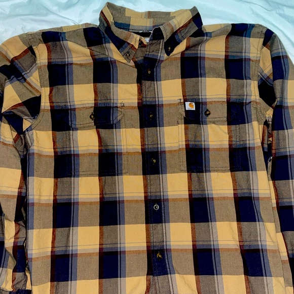 Carhartt long sleeve plaid button-up. - Picture 1 of 2